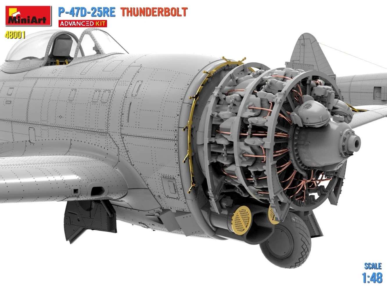 MiniArt ups the detail on their P-47D CAD Engine Detail-2