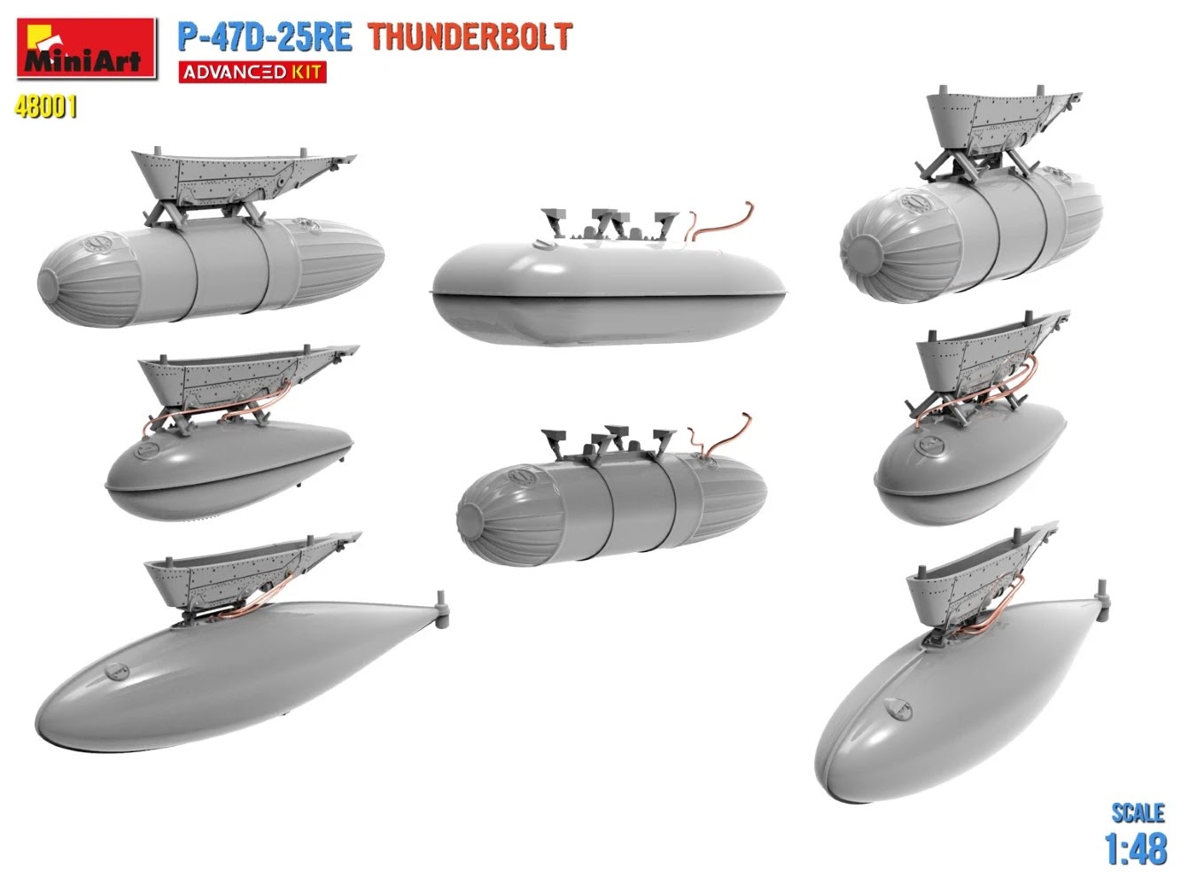 MiniArt ups the detail on their P-47D CAD Gasoline Tanks