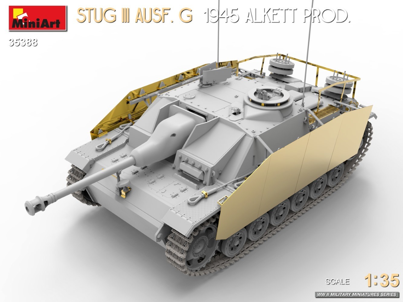 MiniArt to Release Highly Detailed 1/35 StuG III Ausf. G 1945 Alkett Prod. Model Kit CAD-1
