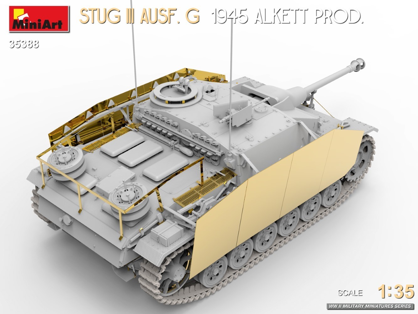 MiniArt to Release Highly Detailed 1/35 StuG III Ausf. G 1945 Alkett Prod. Model KitCAD-3