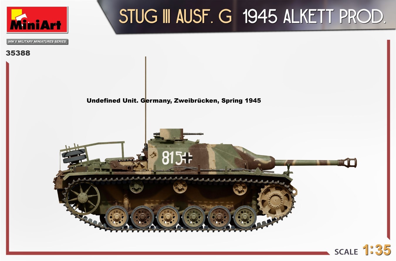 MiniArt to Release Highly Detailed 1/35 StuG III Ausf. G 1945 Alkett Prod. Model Kit Painting and Marking-3