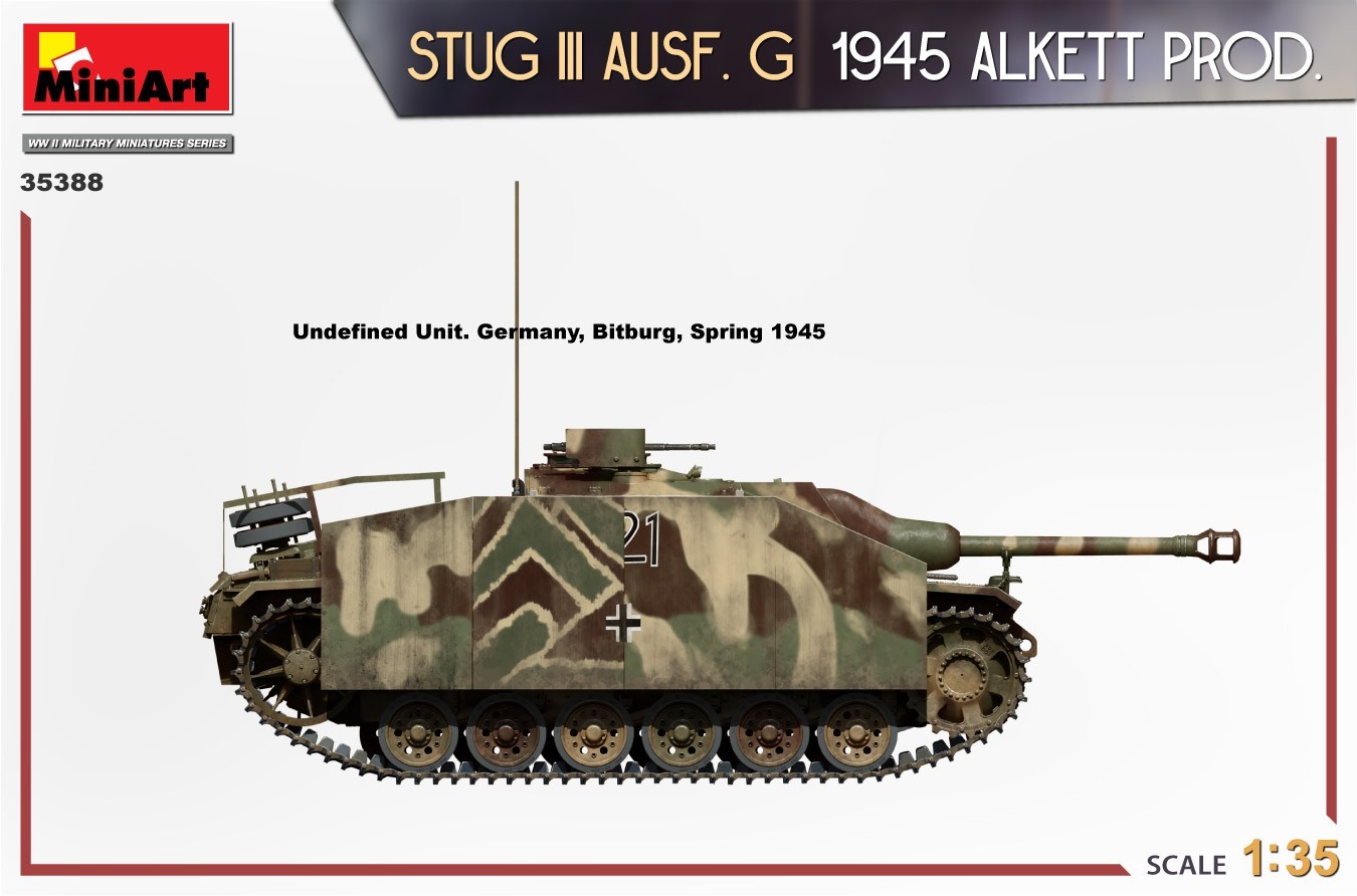 MiniArt to Release Highly Detailed 1/35 StuG III Ausf. G 1945 Alkett Prod. Model Kit Painting and Marking-4