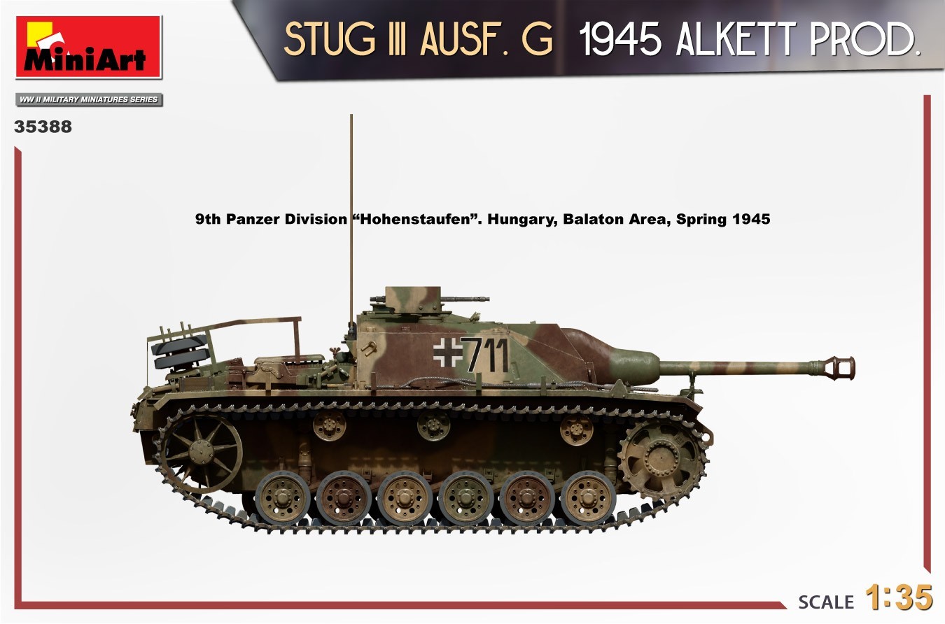 MiniArt to Release Highly Detailed 1/35 StuG III Ausf. G 1945 Alkett Prod. Model Kit Painting and Marking