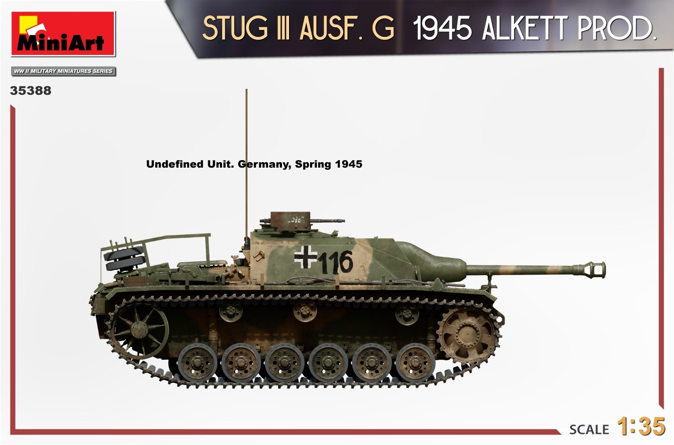 MiniArt to Release Highly Detailed 1/35 StuG III Ausf. G 1945 Alkett Prod. Model Kit Painting and Marking-6