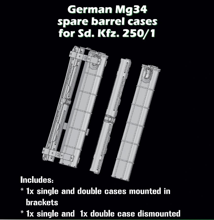 German Mg34 extra barrel instances for Sd. Kfz. 250/1
