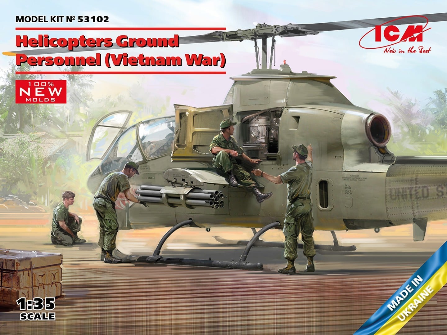 ICM Model SOON ON SALE! Helicopters Ground Personnel (Vietnam War)