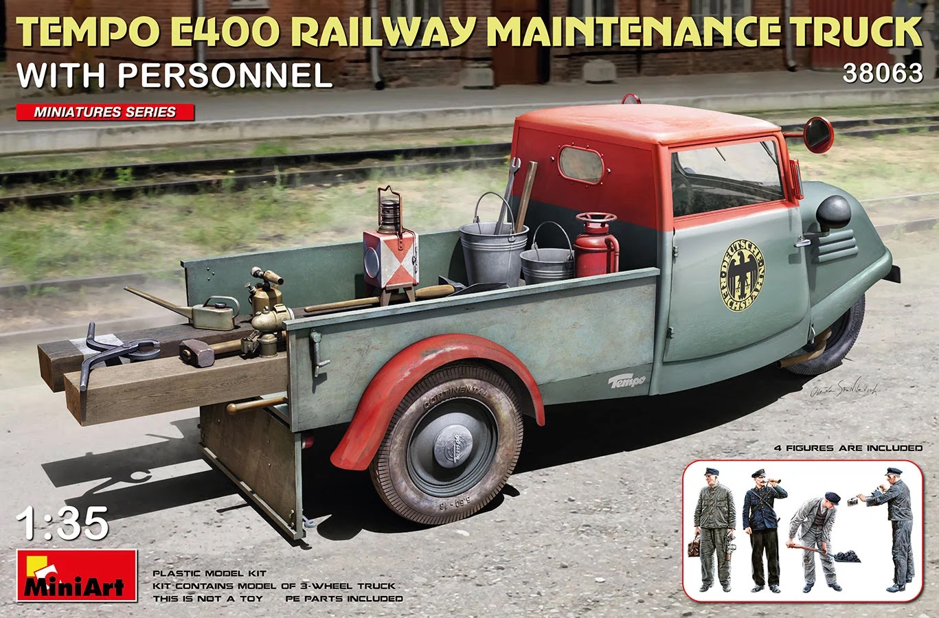 Preview: A Mini Mobile Workshop from MiniArt - Tempo E400 Railway Maintenance Truck w/Personnel