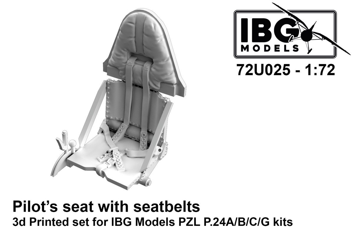IBG Models to Release New 1/72 PZL P.24B Pilot seat Kits, as well as 3D Detail Sets