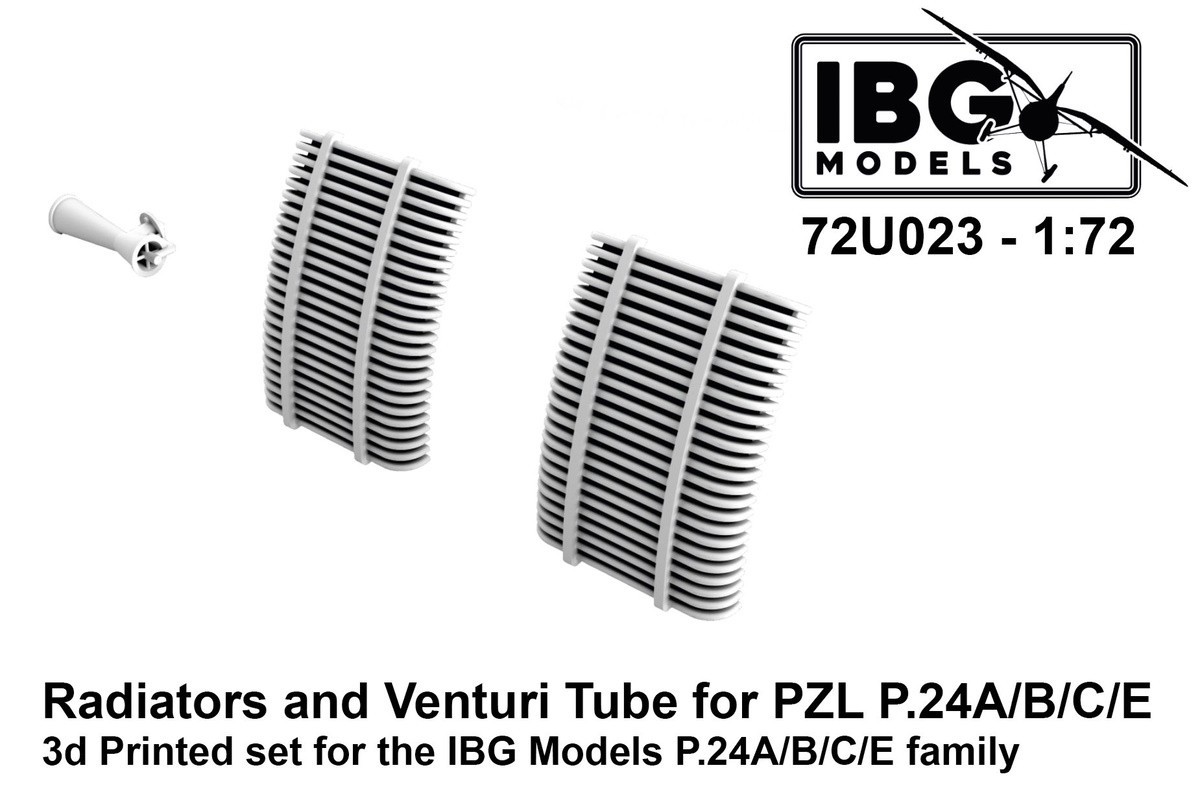 IBG Models to Release New 1/72 PZL P.24B radiators Kits, as well as 3D Detail Sets