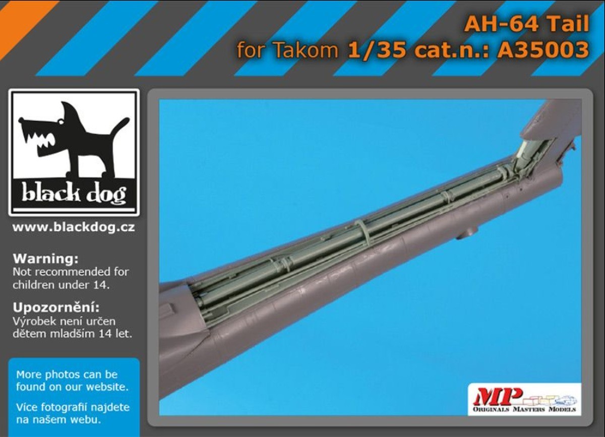 Black Dog Releases New Resin Detail Sets for Takom's 1:35 AH-64 Apache Tail Rotor Set