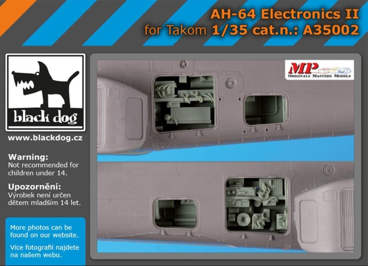 Black Dog Releases New Resin Detail Sets for Takom's 1:35 AH-64 Apache Electronics II