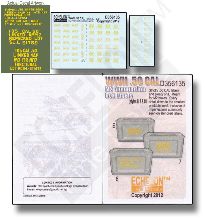 Two New 1/35 & One 1/72 Echelon Fine Details decal sets Reissued