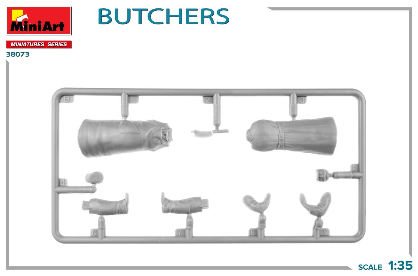MiniArt Announces New 1/35 Scale Butchers Kit Sprue
