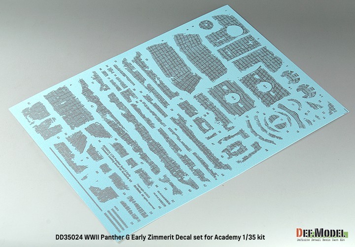 DD35024 Panther Ausf.G Early Zimmerit Coating Decal set for Academy 1/35-2