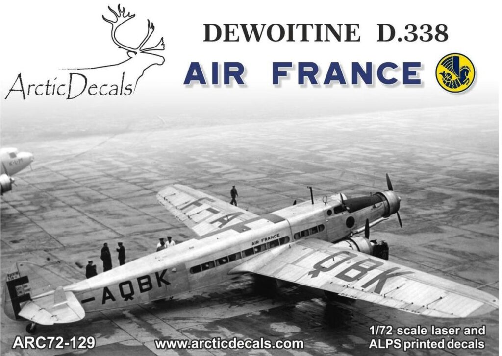 Arctic Decals Releases New Dewoitine D.338 Air France Decal and Mask Set Cover