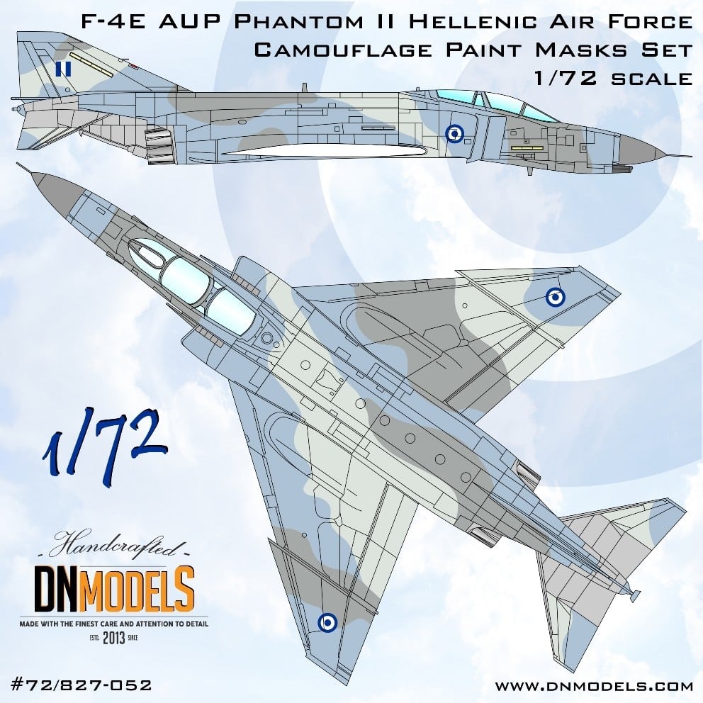DN Models Releases 172 Hellenic Camouflage Paint Masks Set for F-4E AUP Phantom II Box Art