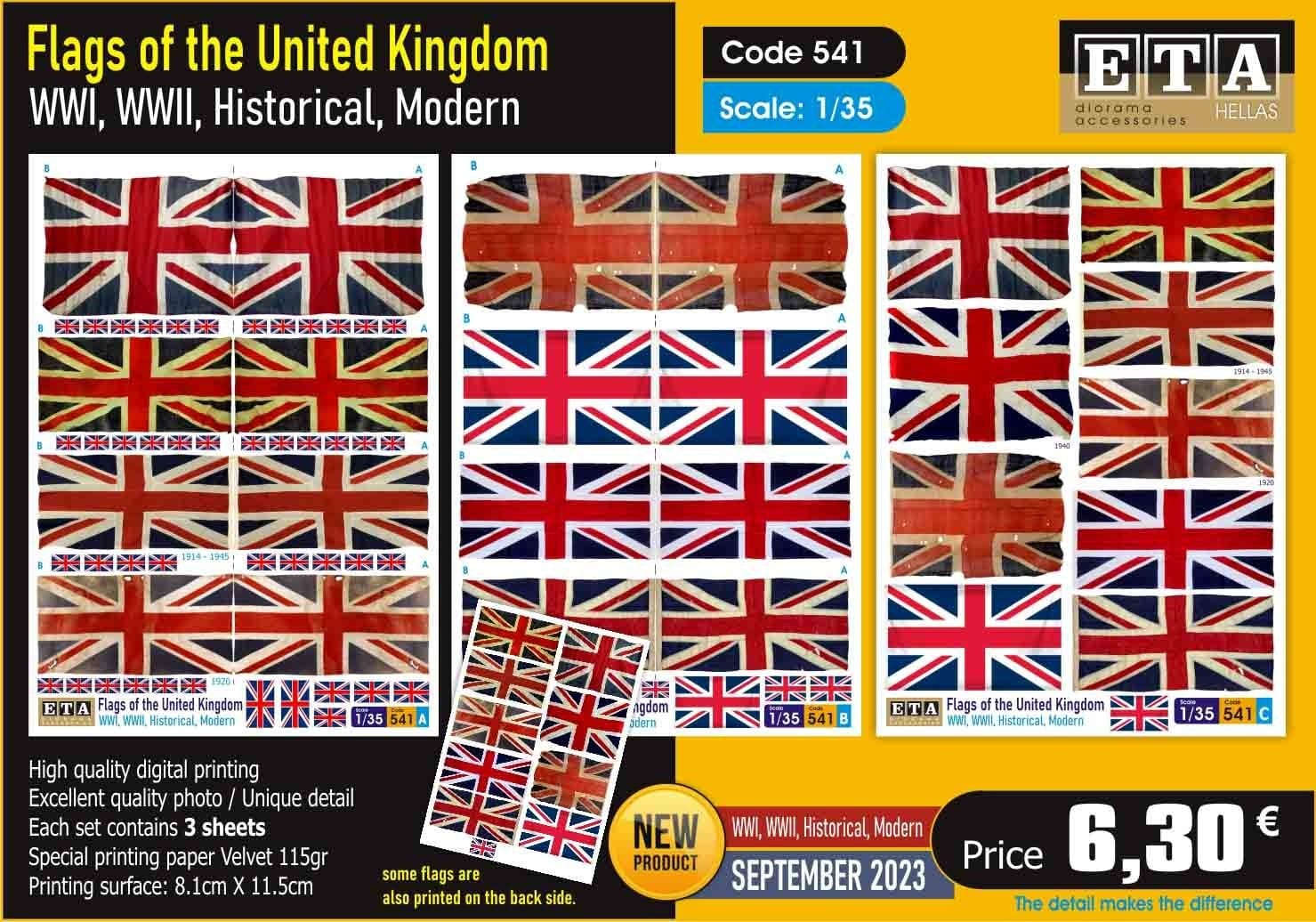 ETA Diorama Releases New 1-35 Scale Maps and Flags of the United Kingdom