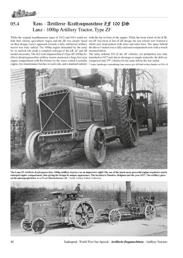 Tankograd Publishing Focuses on Imperial Germany's Wheeled Artillery Tractors-2