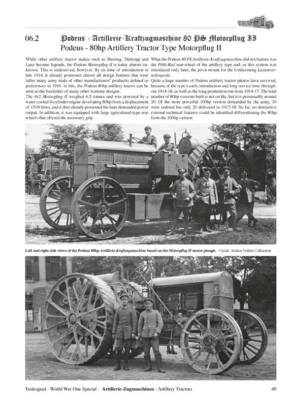 Tankograd Publishing Focuses on Imperial Germany's Wheeled Artillery Tractors-3