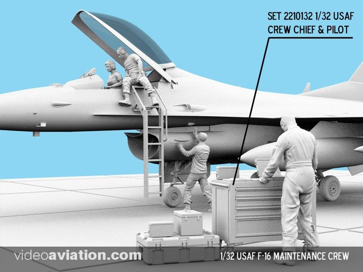 Videoaviation Releases 132 Scale USAF Maintenance Figures with Ladder-5