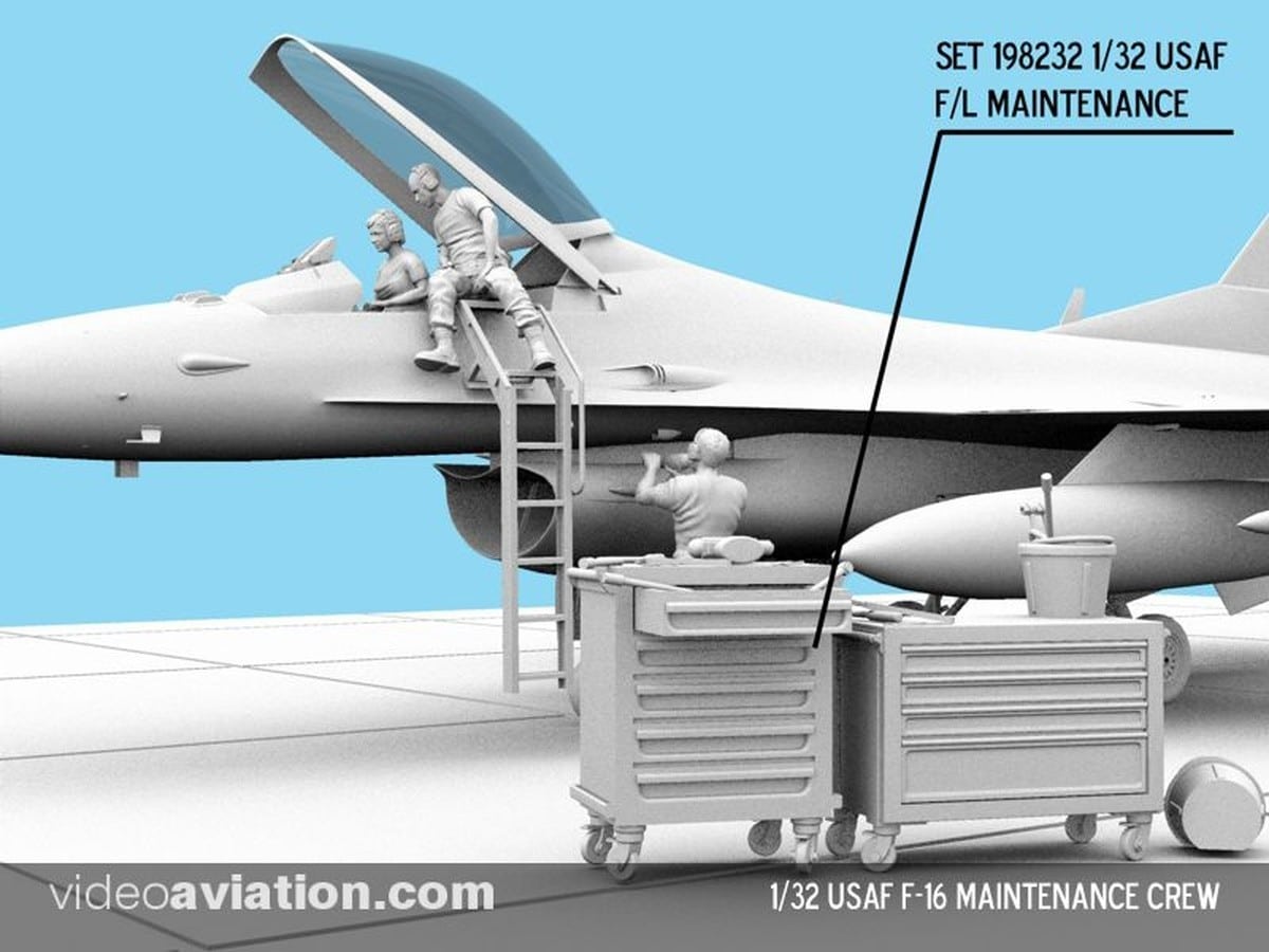 Videoaviation Releases 132 Scale USAF Maintenance Figures with Ladder-6
