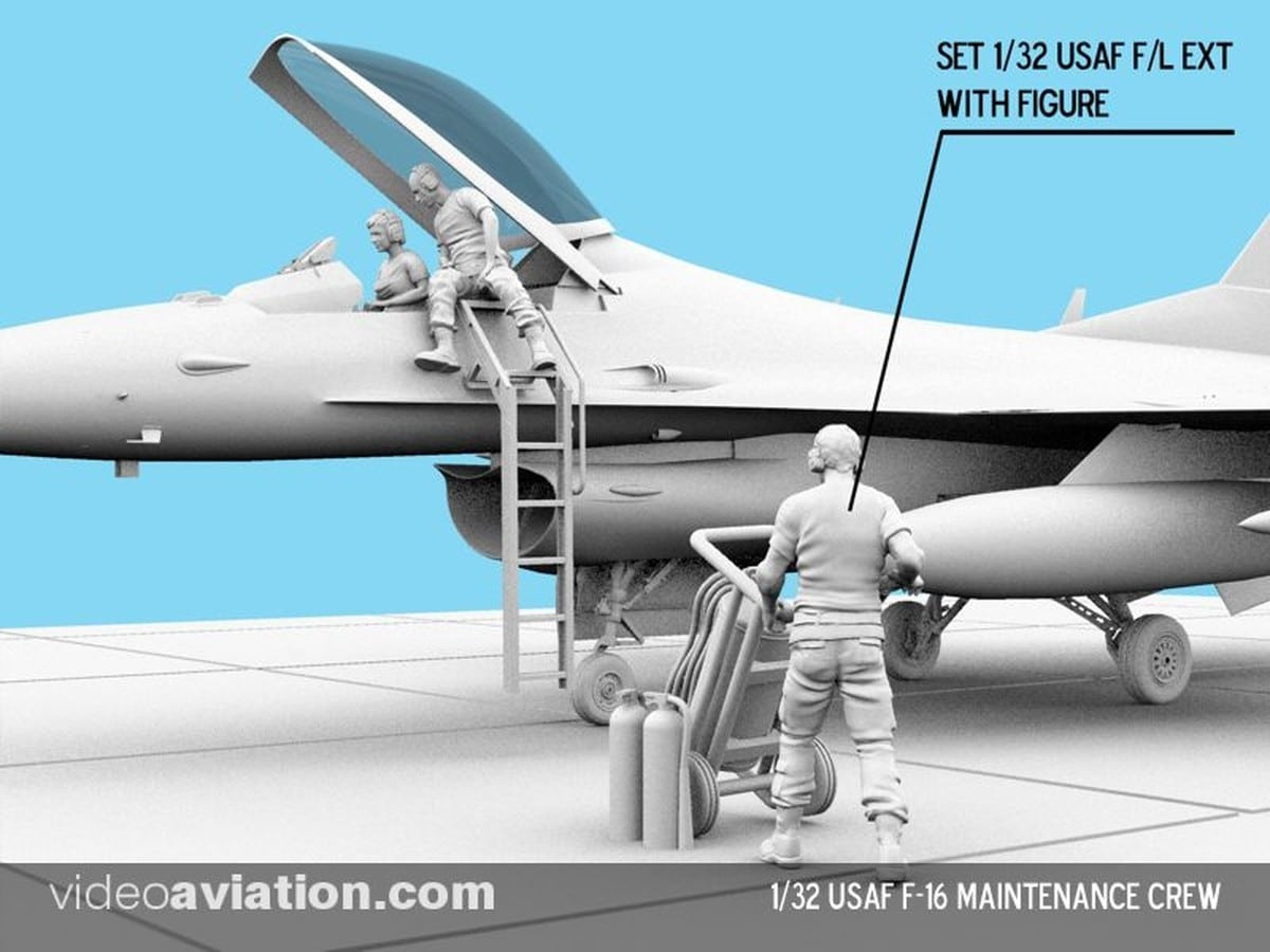 Videoaviation Releases 132 Scale USAF Maintenance Figures with Ladder-7