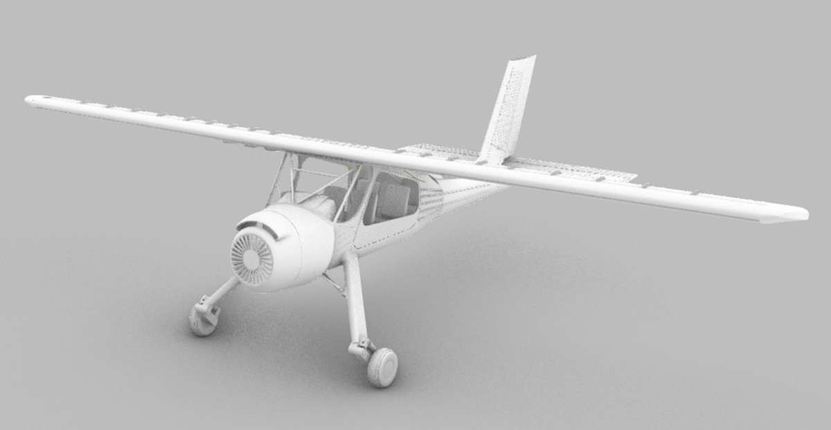 3D Poish Wings PZL 104 WILGA Latest Renders-2
