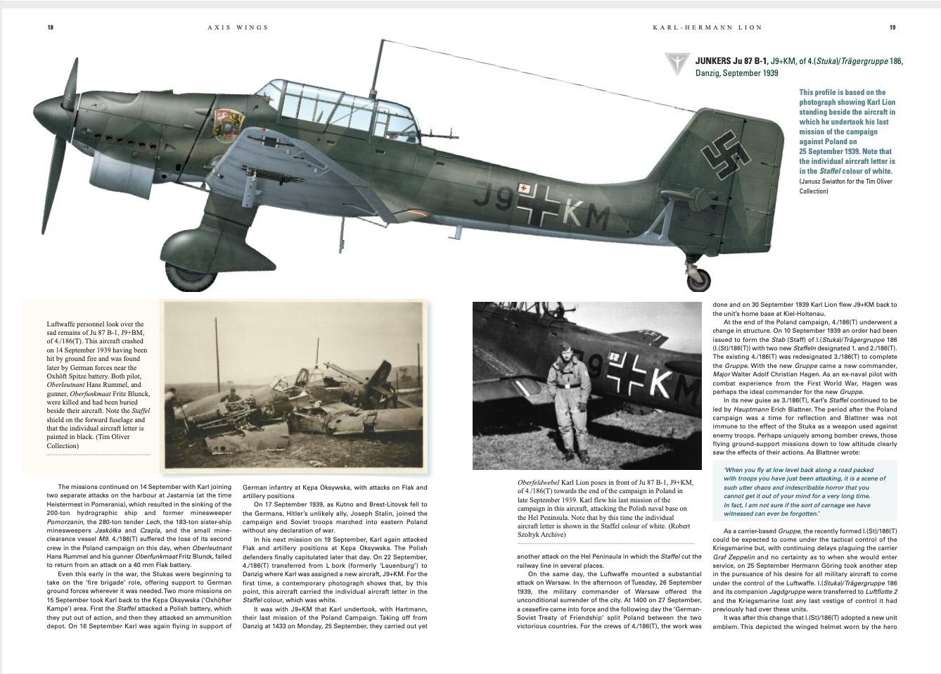 'Axis Wings' Luftwaffe and Co-Belligerent Air Forces Page 18-19 Junkers Ju 87 B-1