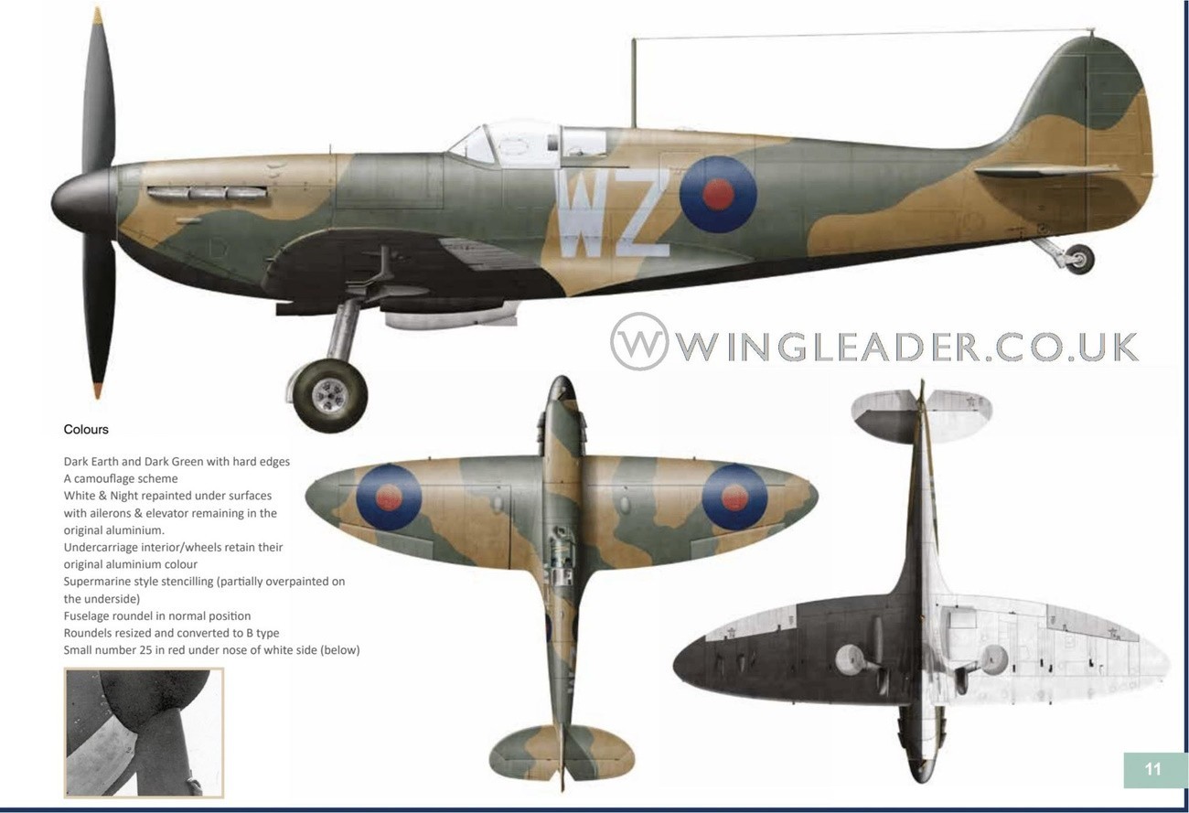 Wing Leader New Book: Spitfire MkI/II Update Colours