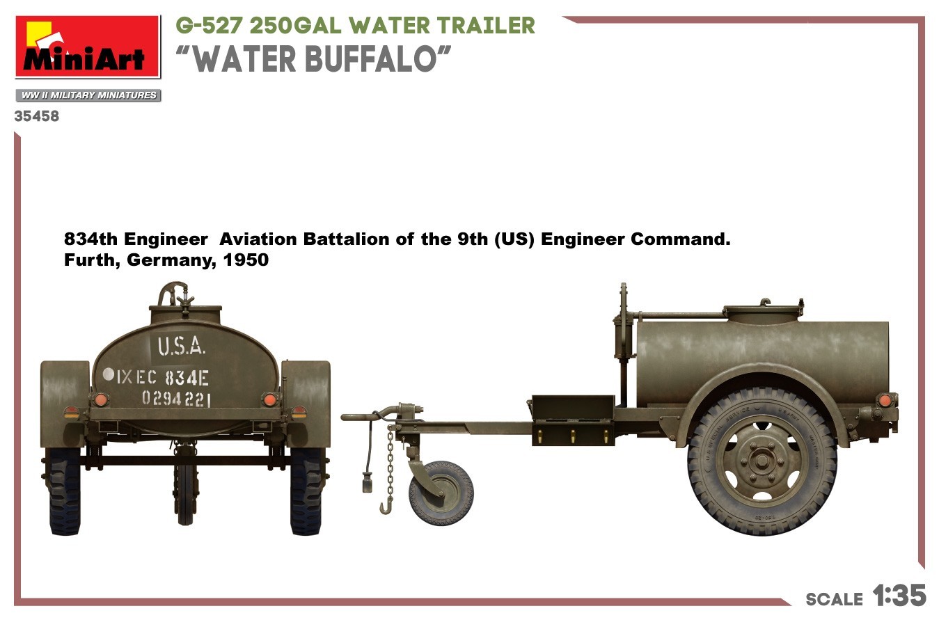 MiniArt G-527 250GAL Water Trailer “Water Buffalo” Painting and Marking-3