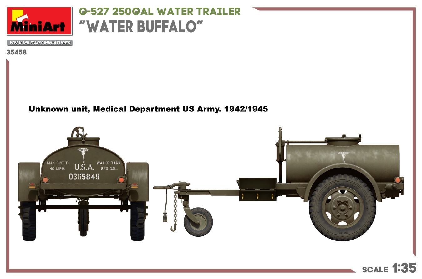 MiniArt G-527 250GAL Water Trailer “Water Buffalo” Painting and Marking-4