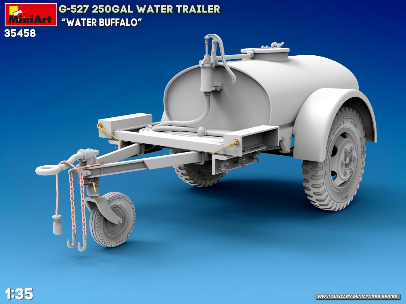MiniArt G-527 250GAL Water Trailer “Water Buffalo” CAD-1