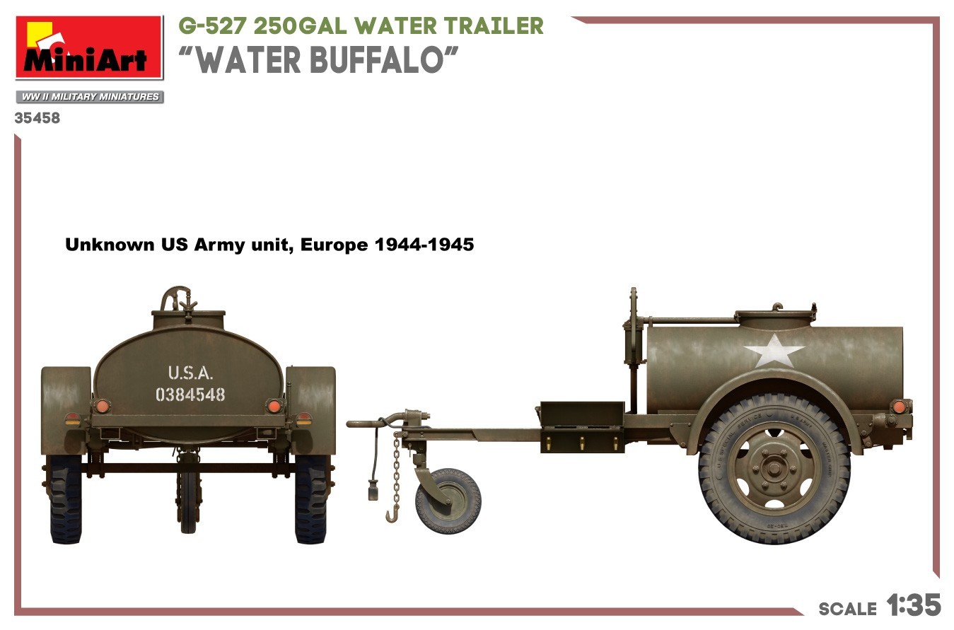 MiniArt G-527 250GAL Water Trailer “Water Buffalo” Painting and Marking