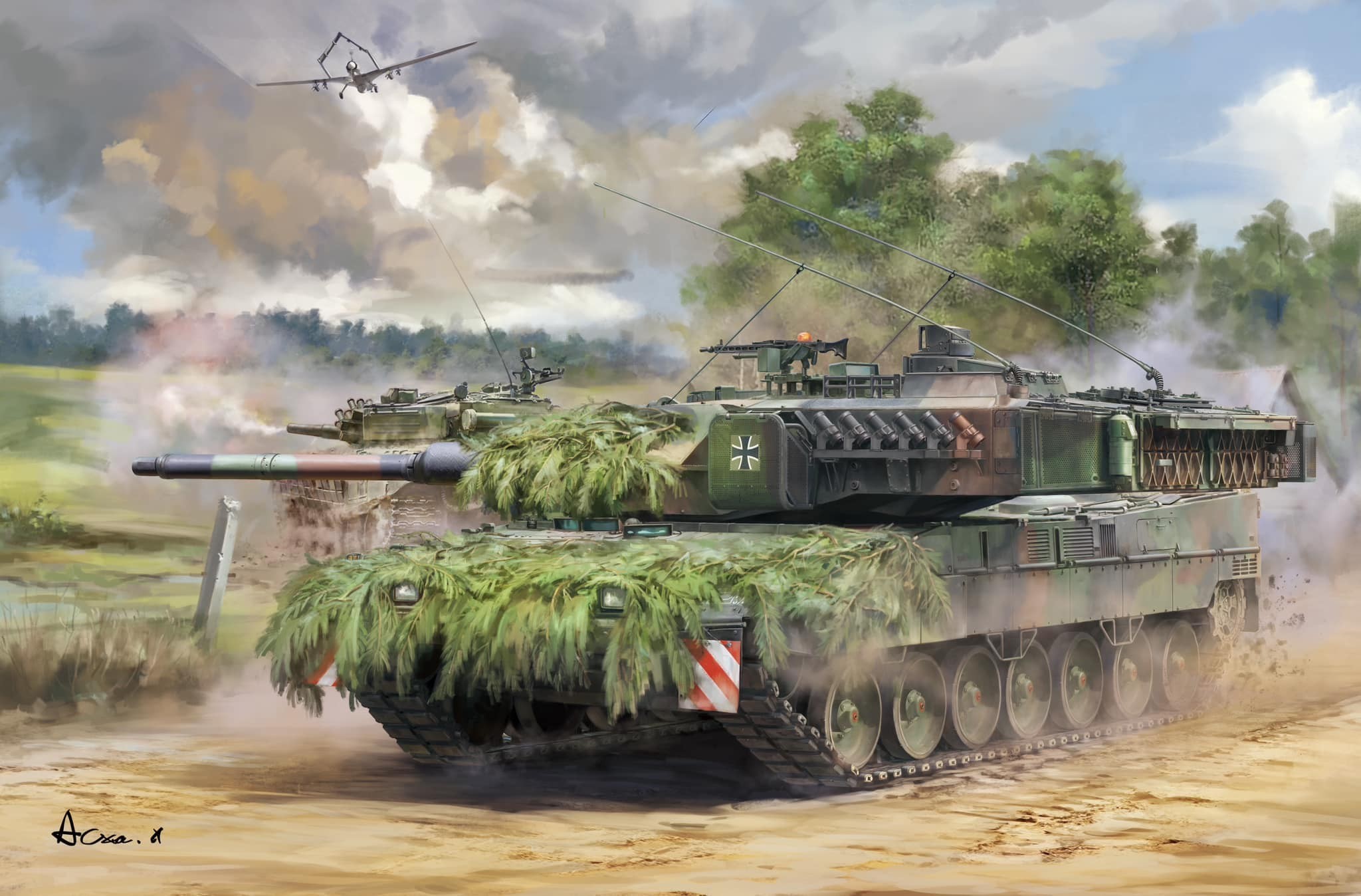 BT040 German main battle Tank Leopard 2 A7V