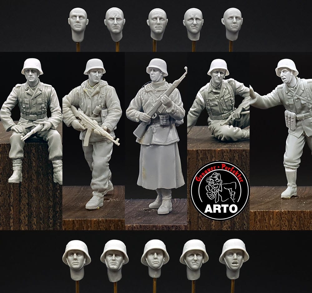 Three new 1/35th scale head sets from ARTO productions