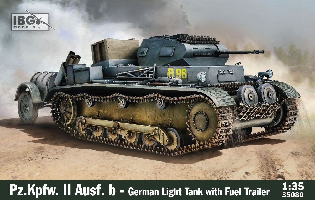 1/35 - Pz.Kpfw. II Ausf. b - German Luminous Tank with gasoline trailer