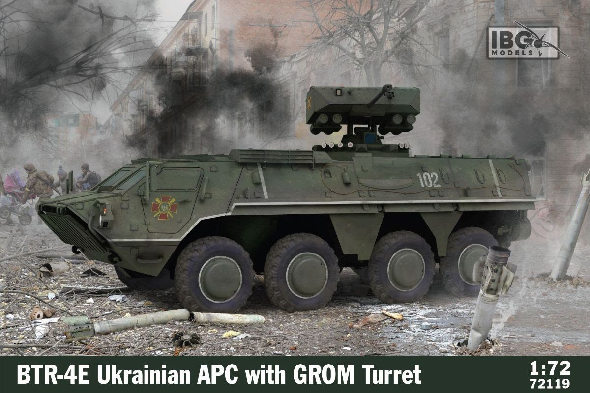 Ukraine BTR-4E wheeled Armored Vehicle Equipped with GROM Remote Control Turret | HLJ.com