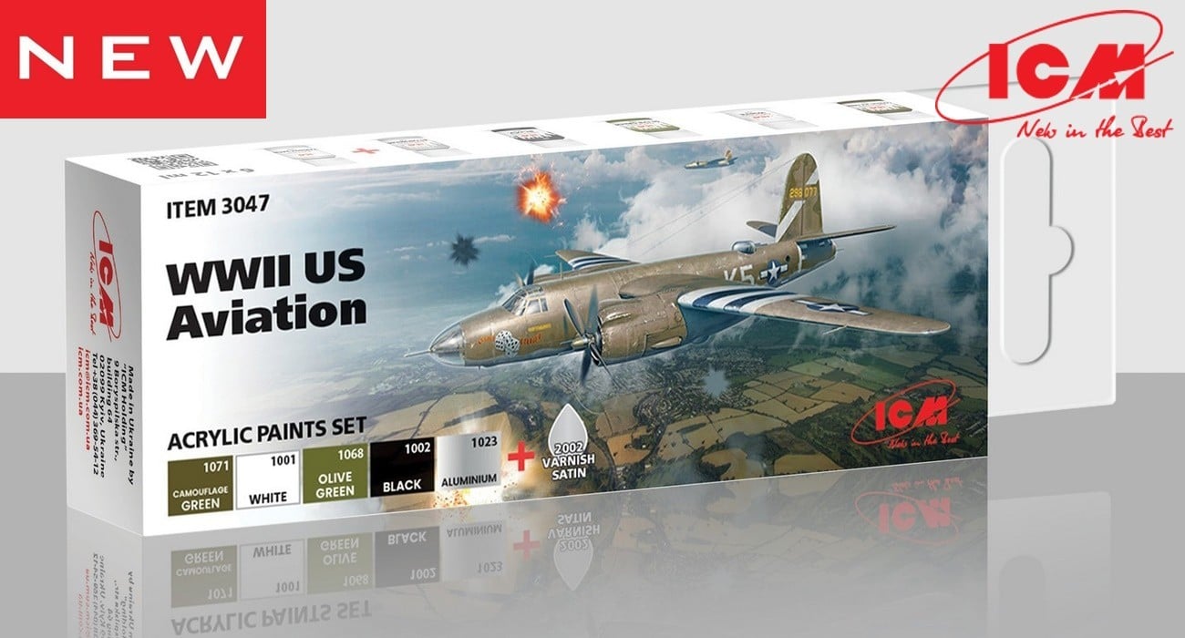 SOON ON SALE: Acrylic paints set for WWII US Aviation