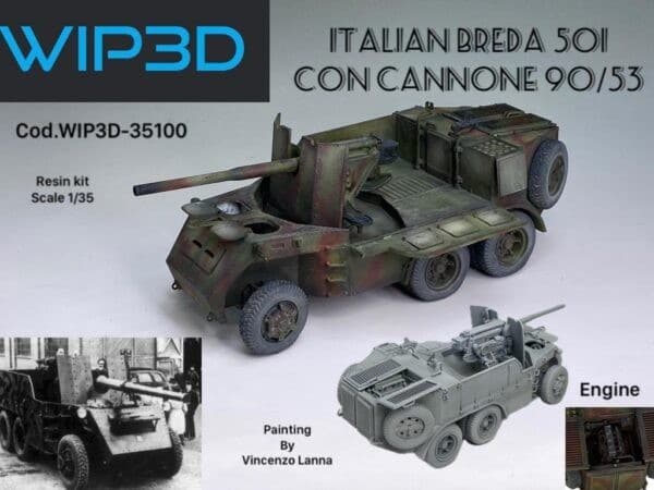 WIP 3D: Breda 501 w/ 90/53 Gun