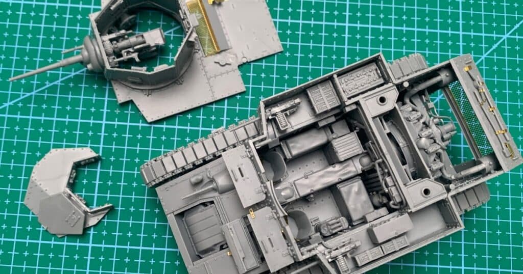 Inside & out of MiniArt's built-up 35th scale M3 Light tank...