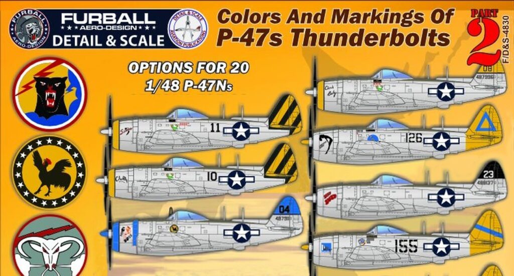 Decals: Colors & Markings of P-47N Thunderbolt