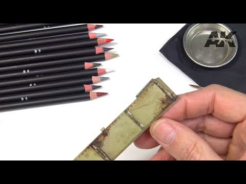 Weathering #pencils with AK-INTERACTIVE : Yellow base