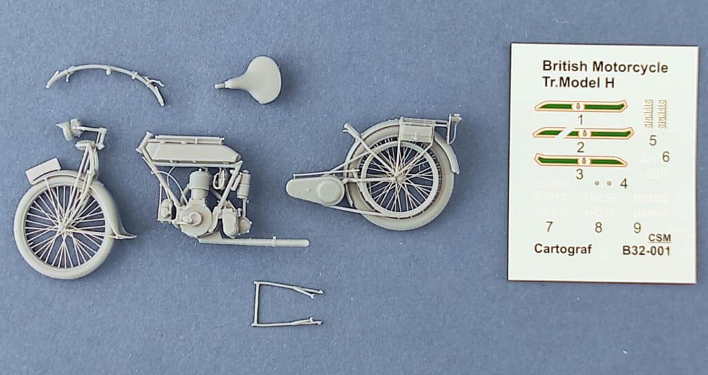 1-35 British Motorcycle Tr.Model H 3D parts and decals