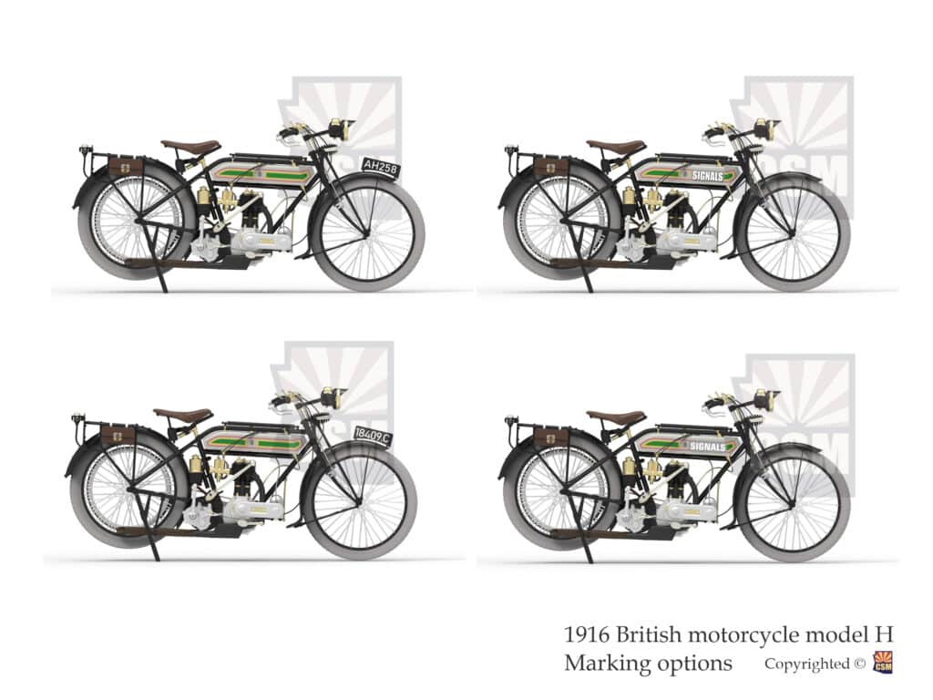 1-35 British Motorcycle Tr.Model H Painting and Marking