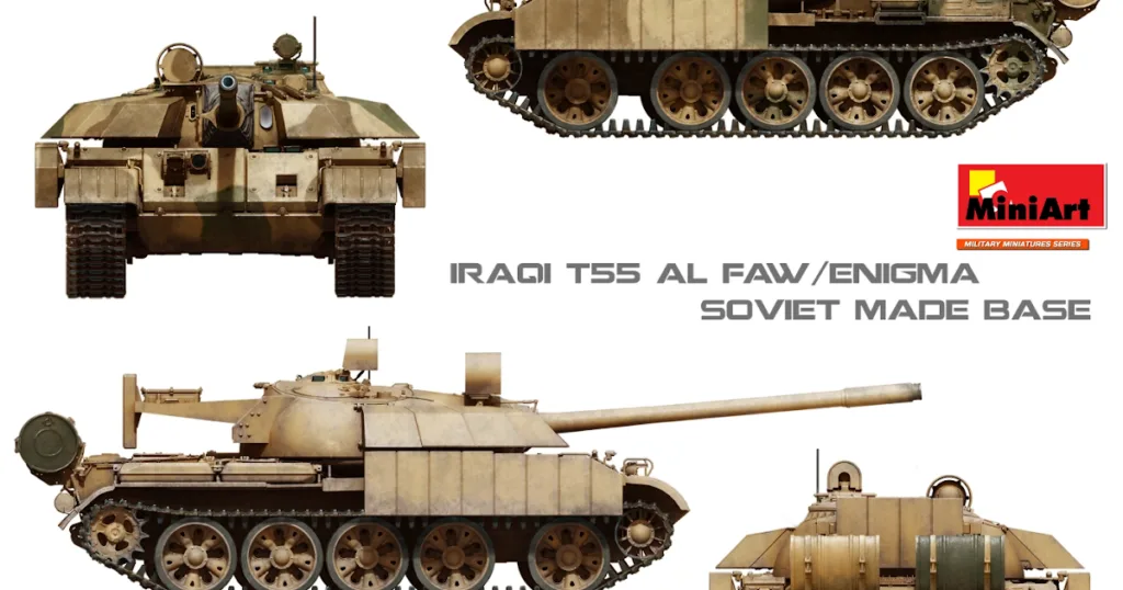 MiniArt's 35th scale T-55 Iraqi T-55 AL FAW/Enigma. Soviet Made Base