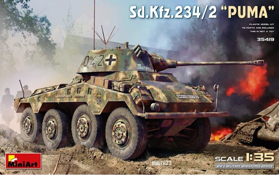 35th scale Sd.Kfz. 234/2 "Puma" Schwerer Panzerspähwagen from MiniArt.