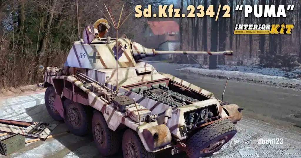 35th scale Sd.Kfz. 234/2 "Puma" Schwerer Panzerspähwagen full interior kit from MiniArt.