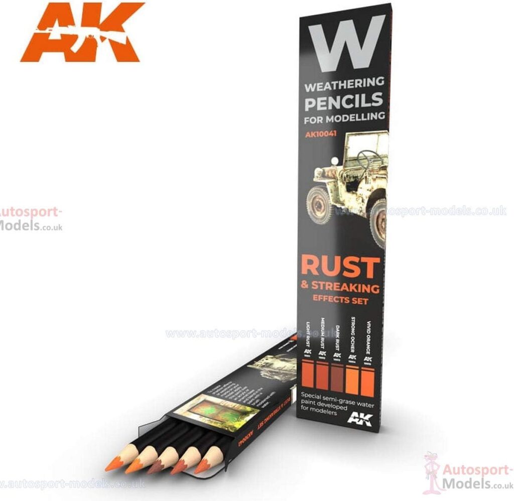 AKI Weathering Pencil Set - Rust and Streaking