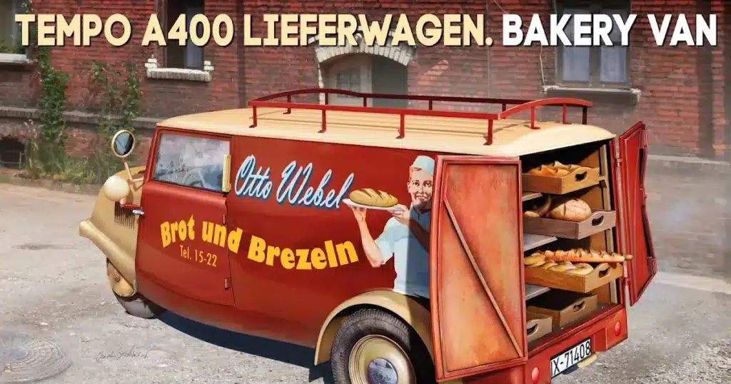 The Modelling News: Preview - MiniArt's 35th scale Tempo A400 Lieferwagen. Bakery Van