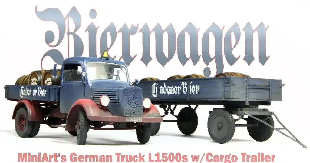 1/35th scale German Truck L1500s w/Cargo Trailer from MiniArt